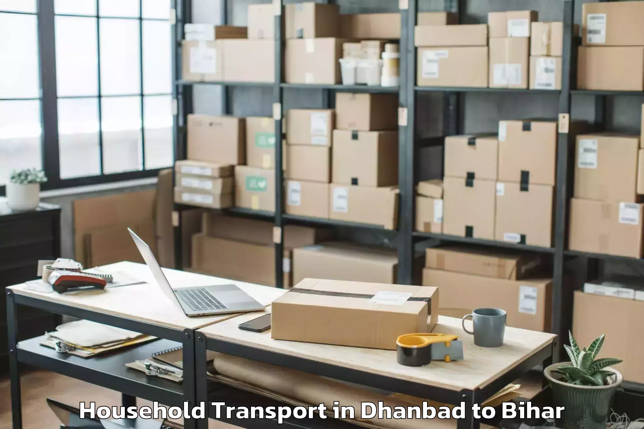 Easy Dhanbad to Mahishi Household Transport Booking